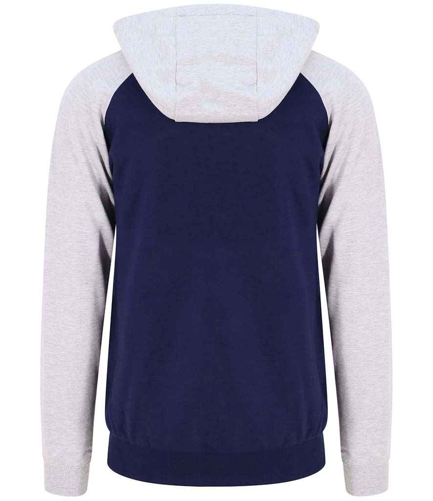 JH063 Oxford Navy/Heather Grey Back