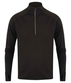 Tombo Long Sleeve Zip Neck Performance Top
