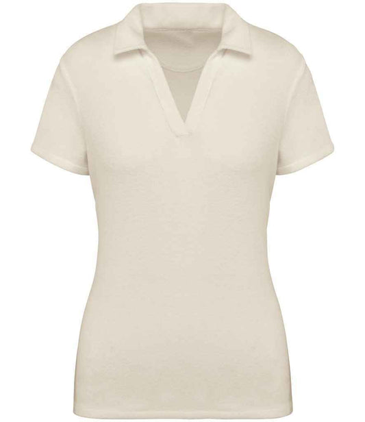 Native Spirit Ladies Terry Towel Polo Shirt