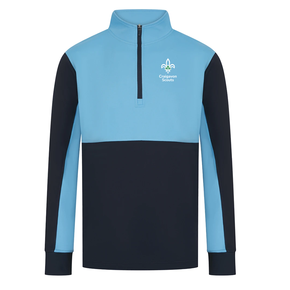 Craigavon Scouts - Adult 1/4 Zip Tracksuit Top
