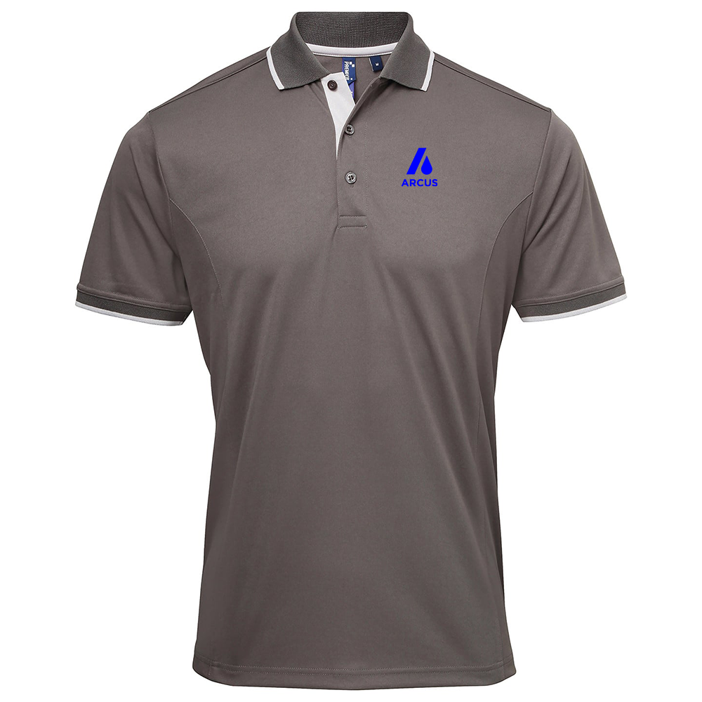 Arcus Contrast Coolchecker Pique Polo Shirt